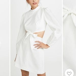 Zimmermann Zinnia bow cutout short dress